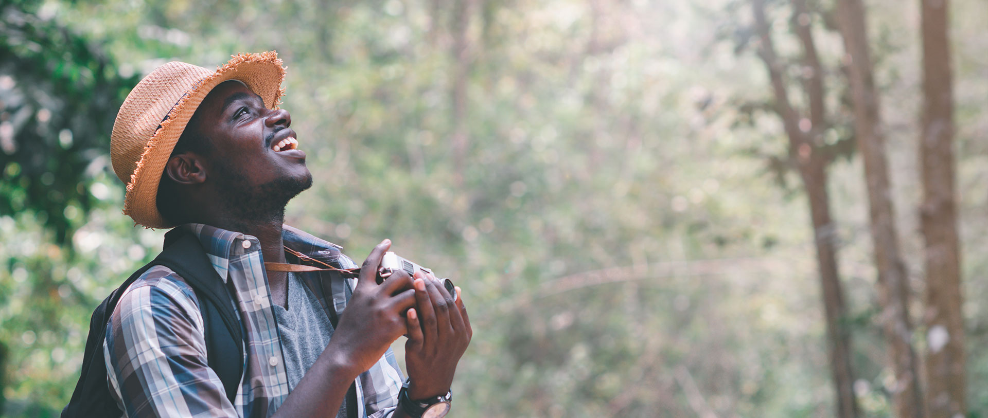 A man experiencing tranquility after doing a Christian Men's Retreat